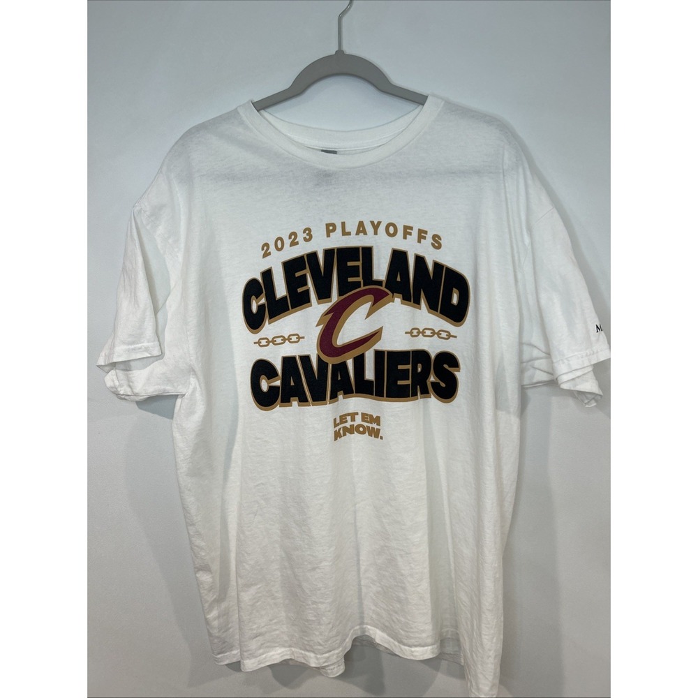 Cleveland Cavs Cavaliers Playoffs 2023 T-Shirt White Adult Sz XL